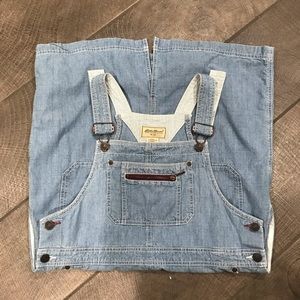Denim overall dress